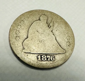 1876 Seated Liberty Quarter 149 Years Old As Pictured # SLQ 1876 AP - Picture 1 of 2