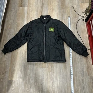 Vtg John Deere Trucker Tractor Farm Work Chore Jacket Coat Mens Medium - Picture 1 of 17