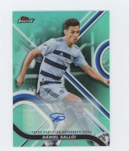 Juego base autógrafos 2022 Finest MLS #92 Daniel Salloi Aqua #/75 Kansas City - Imagen 1 de 2