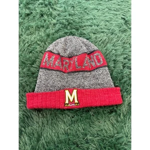University of Maryland Gray | Red Beanie Touque Skully Hat OSFA Unisex - Picture 1 of 2