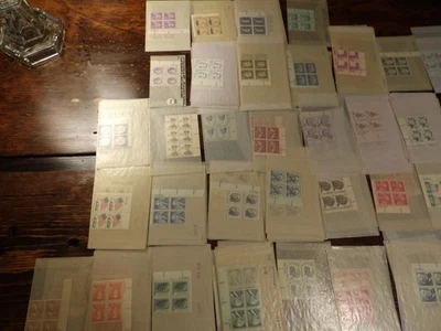 US Stamps...45 Plate Blocks 1/2 cent to 50 cent Denomination - Image 1 of 4