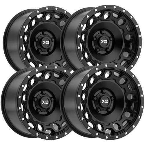 (Set of 4) XD Series XD129 Holeshot 17x8.5 5x120 +34mm Satin Black Wheels Rims Foto 1 de 4