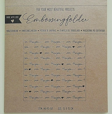 Prägeschablone * von Herzen *, Hochzeit, Liebe,Embossing Folder, Mundart Stempel - Bild 1 von 2