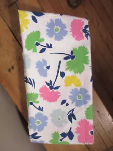 Cortina de ducha de gala Kate Spade azul rosa verde mezcla algodón 72""X72"" alegre nueva - Imagen 1 de 3
