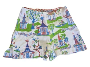 Gretchen Scott Shorts Women’s Size Small Pagoda Paradise Colorful Preppy Chic - Picture 1 of 7