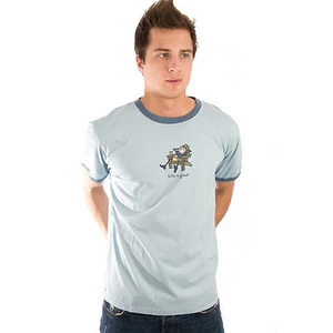 Life is Good Light Blue Mens Sleep Muskoka Chair Pajama T-Shirt PJs Tee Top NWT - Foto 1 di 1
