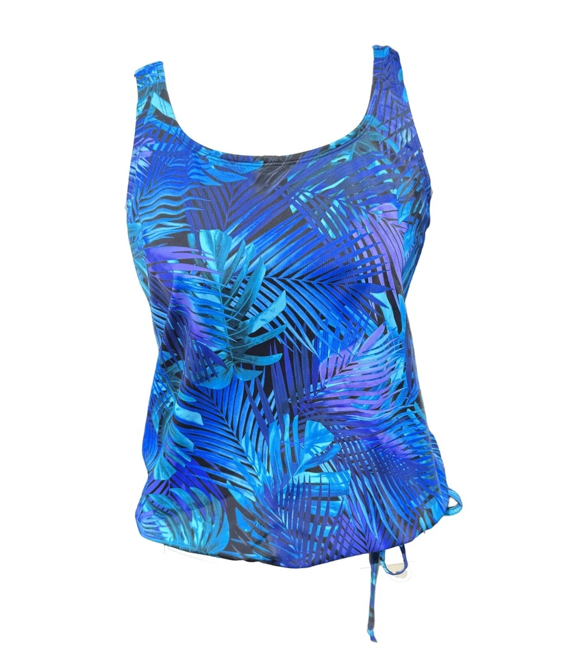 BIMEI Women's Mastectomy Swimsuit Tankini Top Hiding Side Tie Shorts with Panty - Image 1 of 1