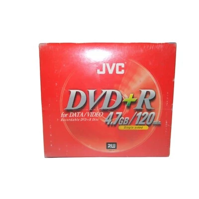 JVC 4.7GB 120 Min DVD+R RW Discs For Data/Video 5 Pack Recordable Single Sided - Image 1 of 4