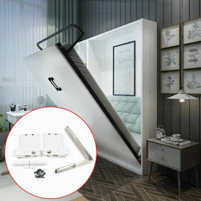 Kit de herrajes para cama de pared Murphy mecanismo de resortes blanco doble/queen tamaño vertical Foto 1 de 4