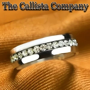 19K+ Verkauft Callista Co. 6 mm Titan Stahl Ring für Damen Größe 5-9 ✓ - Bild 1 von 9