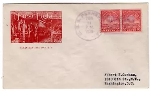 #656 Coil Edison Electric Light 1929 FDC #1A Gorham USS Pennsylvania Unofficial - Picture 1 of 2