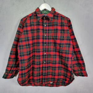 Pendleton Flannel Shirt Womens XL Extra Large Red Green Tartan Plaid Wool - Picture 1 of 13