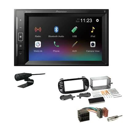 Pioneer DMH-A240BT 2-DIN Autoradio Bluetooth für Fiat 500 ab 2007 piano black - Bild 1 von 4