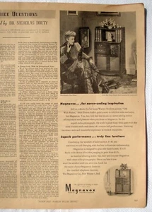Magnavox Radio Phonograph Fine Furniture from $225 Irene Dunne Vtg 1946 Print Ad - Picture 1 of 4