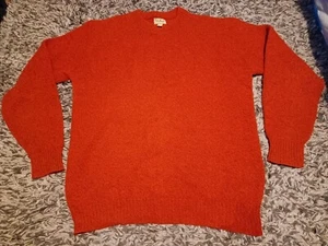 VIntage LL Bean Sweater Pullover Wool Red Brick Freeport Maine Mens XL Tall  - Picture 1 of 6