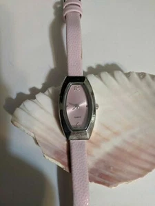 Ladies Vintage Watch Quartz Pink Cushion Shaped Face - Picture 1 of 2