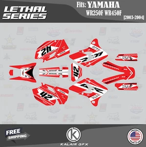 Kit Gráficos para YAMAHA WR250F y WR450F (2003-2004) Letal - ROJO - Imagen 1 de 6
