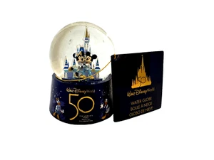 Globo de nieve Mickey & Minnie Castle 2021 Walt Disney World 50 aniversario LTD - Imagen 1 de 5