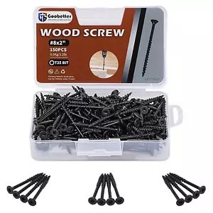 Deck Screws 2 Inch, Wood Screws #8 X 2, 150PCS Exterior Wood Screws, Torx Star F - Picture 1 of 12