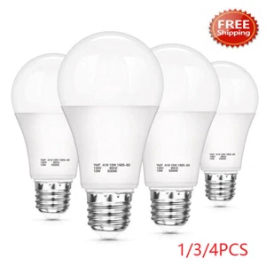 1/3/4PC Dusk to Dawn Light Bulb, A19 LED Sensor Bulbs Automatic On/Off800 Lumen - Picture 1 of 11