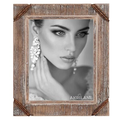 Marco de fotos de madera Marcos de fotos de madera rústica Sobremesa y montaje en pared - Estilo D Foto 1 de 4