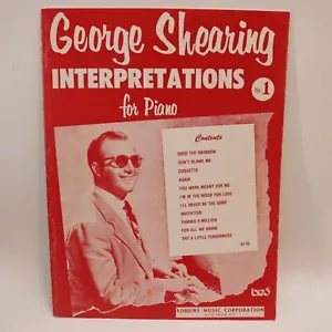 George Shearing Interpretations Piano No 1 Songbook Sheet Music Score Robbins - Picture 1 of 9