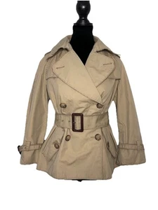 D&G Dolce & Gabbana Beige Khaki Kurz Cropped Trenchcoat Jacke Gr. IT 38 US 2 - Bild 1 von 13