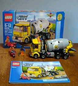 Lego City 60018 Cement Mixer Truck Complete Set with Box Instructions 