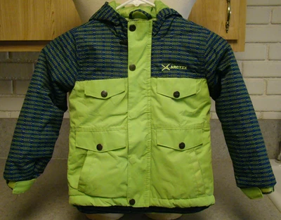 Niños ARCTIX Chaqueta de Invierno Aislante Esquí Nieve Con Capucha Talla 4T Azul Marino y Lima Usada en Excelente Condición Foto 1 de 4