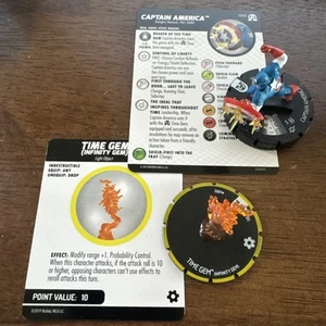 Marvel Heroclix Black Panther and Illuminati Captain America 043 + Time Gem S002 - Bild 1 von 1
