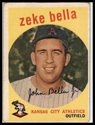 1959 Topps #254b Zeke Bella Gray/darker back - Image 1 of 2