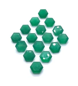 Piedra preciosa suelta facetada corte hexagonal ónix verde natural para hacer todas las joyas - Imagen 1 de 24