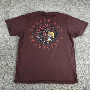 Chemise Sullen Art Collective homme 2XL rouge grand chef tête de crâne robe manches courtes - Photo 1/11