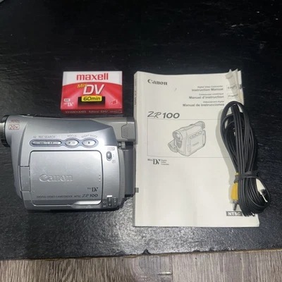 Canon ZR100 ZR100A MiniDv Mini Dv Stereo Camcorder Videorecorder Player ohne Ladegerät - Bild 1 von 4
