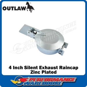 4" Inch Silent Exhaust Stack Raincap, Zinc Plated - Picture 1 of 5