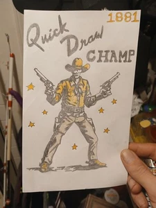 Quick Draw Champ! Outlaw Cowboy Drawing - Picture 1 of 1