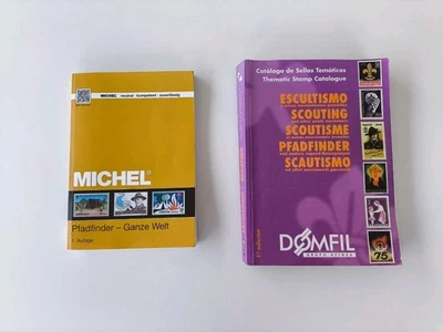 PHILATÉLIE MICHEL DOMFIL LOT 2 CATALOGUES MONDE SCOUTISME SCOUT PFADFINDER EXC - Photo 1/4