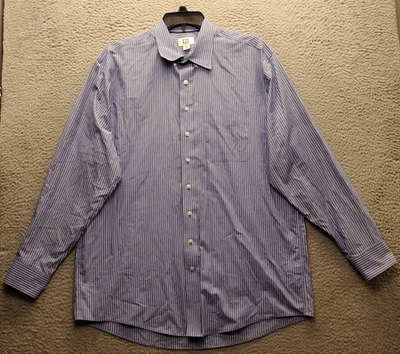 Camisa Informal Cutter & Buck Hombres LT Multi Rayas Manga Larga Cuello Abotonado Foto 1 de 4