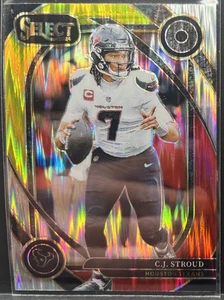CJ Stroud 2024 Select Football CLUB LEVEL RED YELLOW SHOCK SP - Texans - Picture 1 of 1