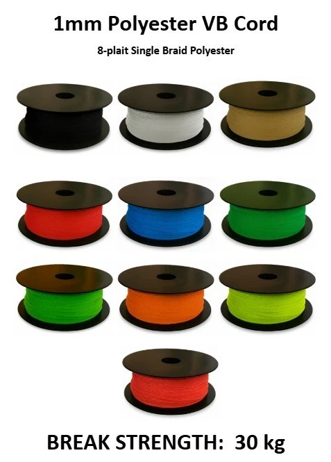 Cuerda ciega veneciana hecha en Australia de 1 mm poliéster VB *POR 10 METROS* Foto 1 de 1