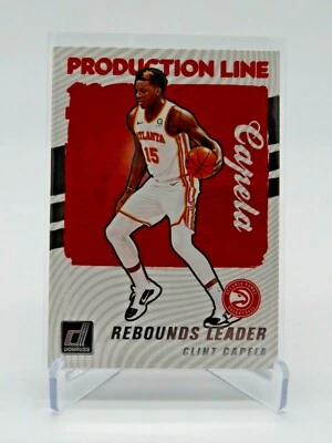 2021-22 Panini Donruss CLINT CAPELA Production Line Insert #3 Atlanta Hawks MBDB - Image 1 of 3