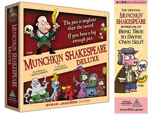 Juego de cartas de mesa Munchkin Shakespeare Deluxe con marcador propio porcino SJG-1564 - Imagen 1 de 7
