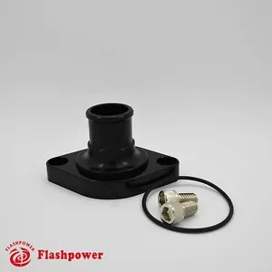 Billete de aluminio cuello de agua SBC BBC Chevy bloque grande pequeño 327 350 454 396 negro - Imagen 1 de 3