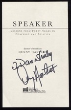 Dennis Hastert Signed Book Page Cut Autographed Signature Speaker of the House
