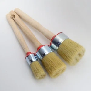 25 40 50er Set 3er Reine Borstenmischung Rundbürsten, Öl, Wachs, Möbel Upcycling. - Bild 1 von 24