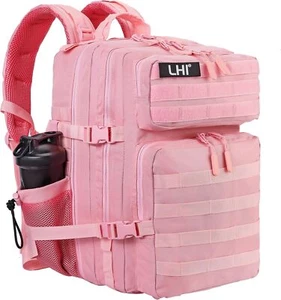LHI Military Tactical Backpack for Men and Women 45L Army 3 Days Assault Pink - Picture 1 of 7