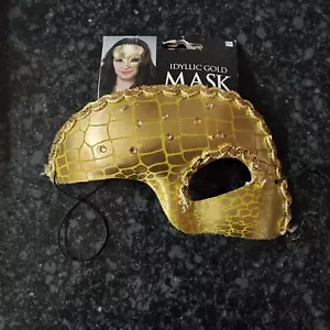 Venetian Skull Eye Mask Halloween Costume Masquerade Dress Up Plastic - RRR Mask - Picture 1 of 2