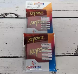 2 Packs GameGenic KeyForge Logo Card Sleeves Archon Deck - Red (40) New - Picture 1 of 2