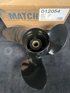 Michigan Wheel 14 Spline Evinrude Johnson 012054 Boat Propeller 11" x 9 Pitch - Bild 1 von 1