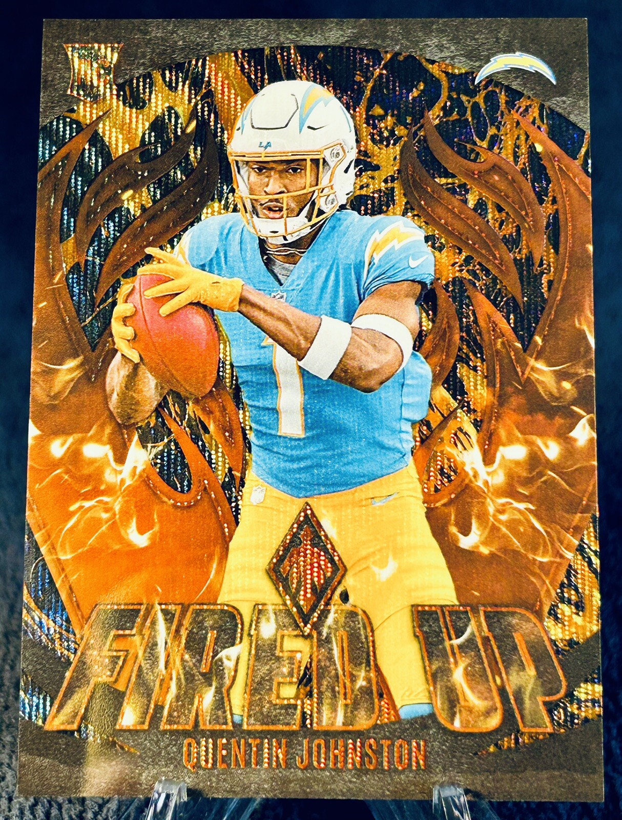 QUENTIN JOHNSTON 2023 Phoenix Fired Up Lava #FU-14 /150 RC CHARGERS 🔥🔥🔥